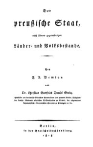Der preussische Staat nach seinem gegenwartigen Lander und Volksbestande German Edition J A Demian Kitap Kapağı