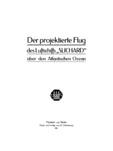 Der projektierte Flug des Luftschiffs SUCHARD uber den Atlantischen Ozean German Edition Transatlantische Flugexpedition Kitap Kapağı