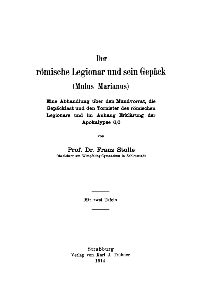 Der römische Legionär und sein Gepäck PDF Download