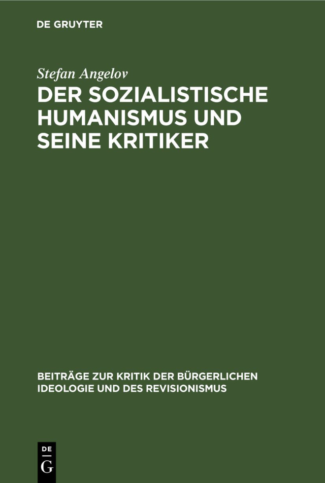 Der sozialistische Humanismus und seine Kritiker PDF Download
