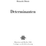 Determinanten German Edition Heinrich Dorrie Kitap Kapağı