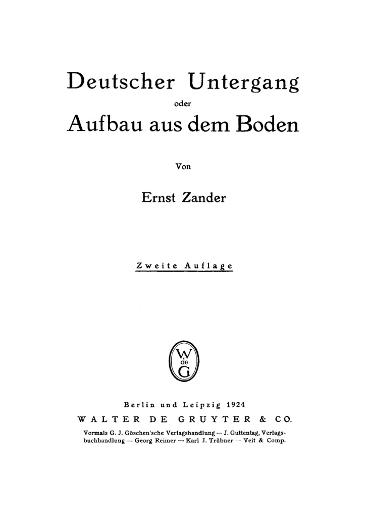 Deutscher Untergang oder Ausbau aus dem Boden PDF Download
