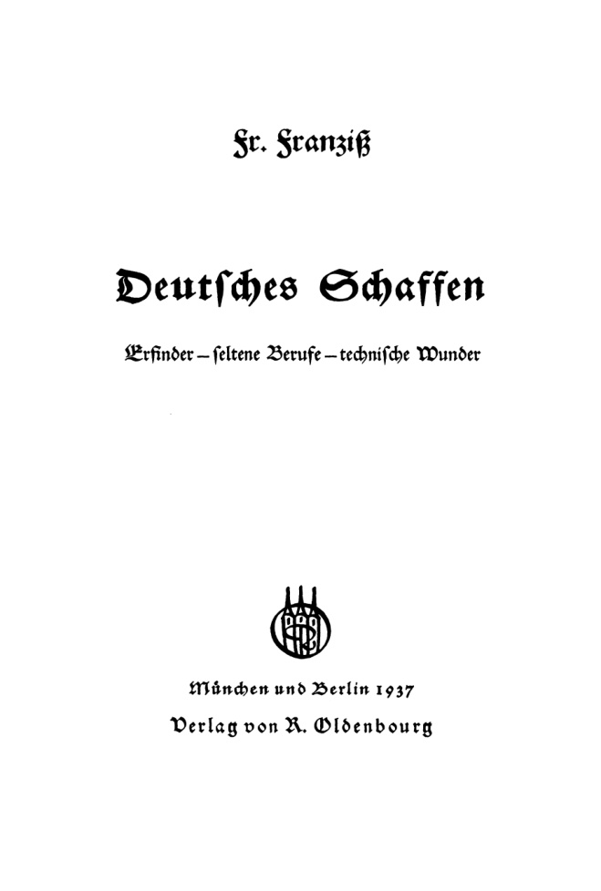 Deutsches Schaffen German Edition Fr Franziss Kitap Kapağı