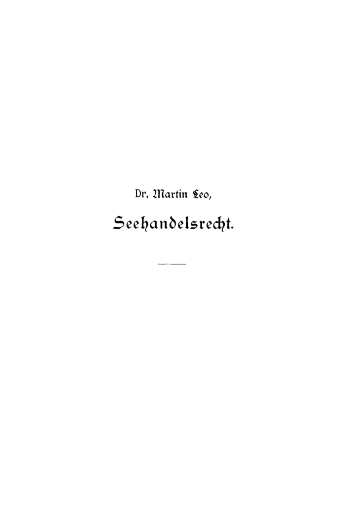 Deutsches Seehandelsrecht German Edition Martin Leo Kitap Kapağı