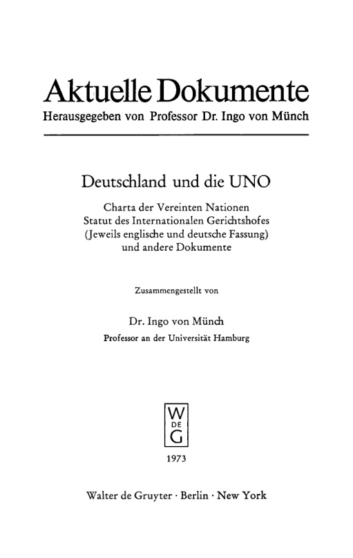 Deutschland und die UNO German Edition Ingo von Munch Kitap Kapağı