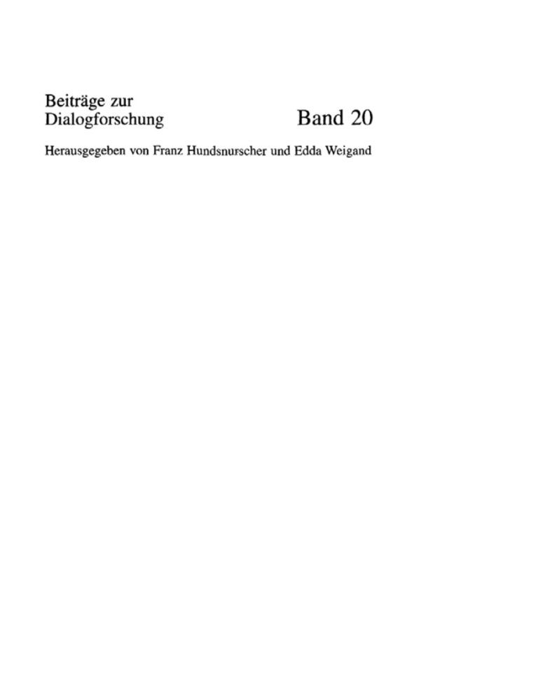 Dialogue Analysis and the Mass Media German Edition Bernd Naumann Kitap Kapağı