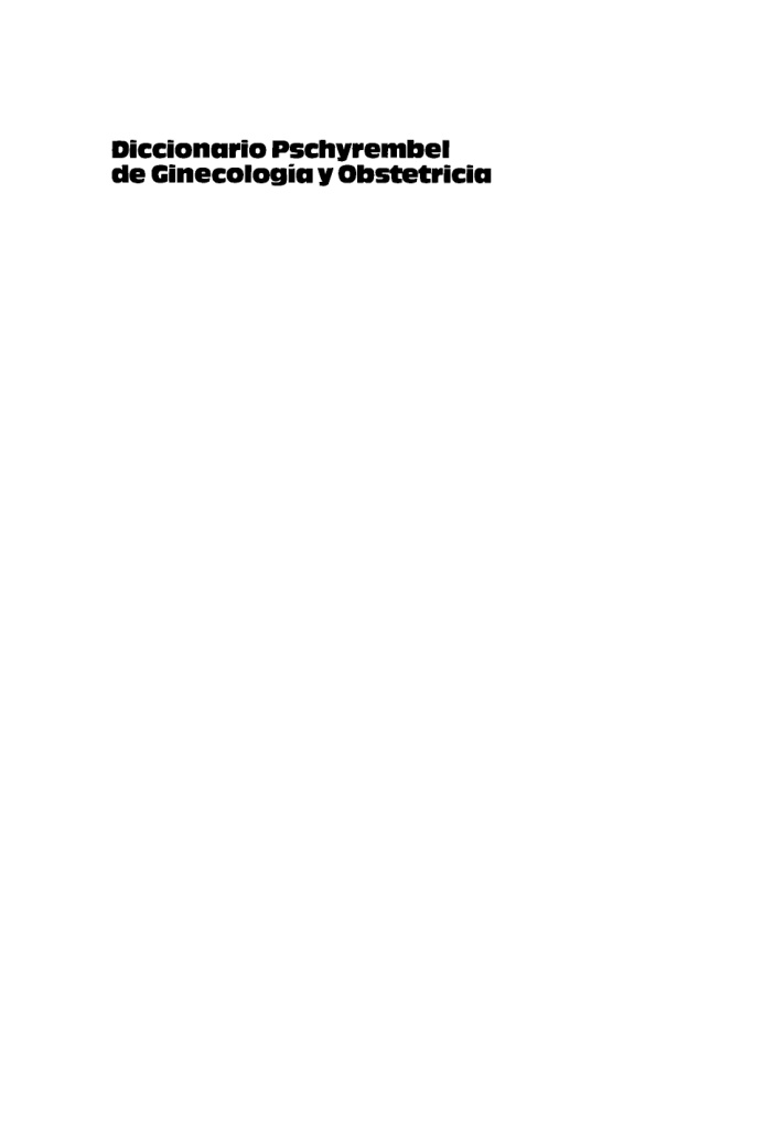 Diccionario Pschyrembel de Ginecologia y Obstetricia German Edition Christoph Zink Kitap Kapağı