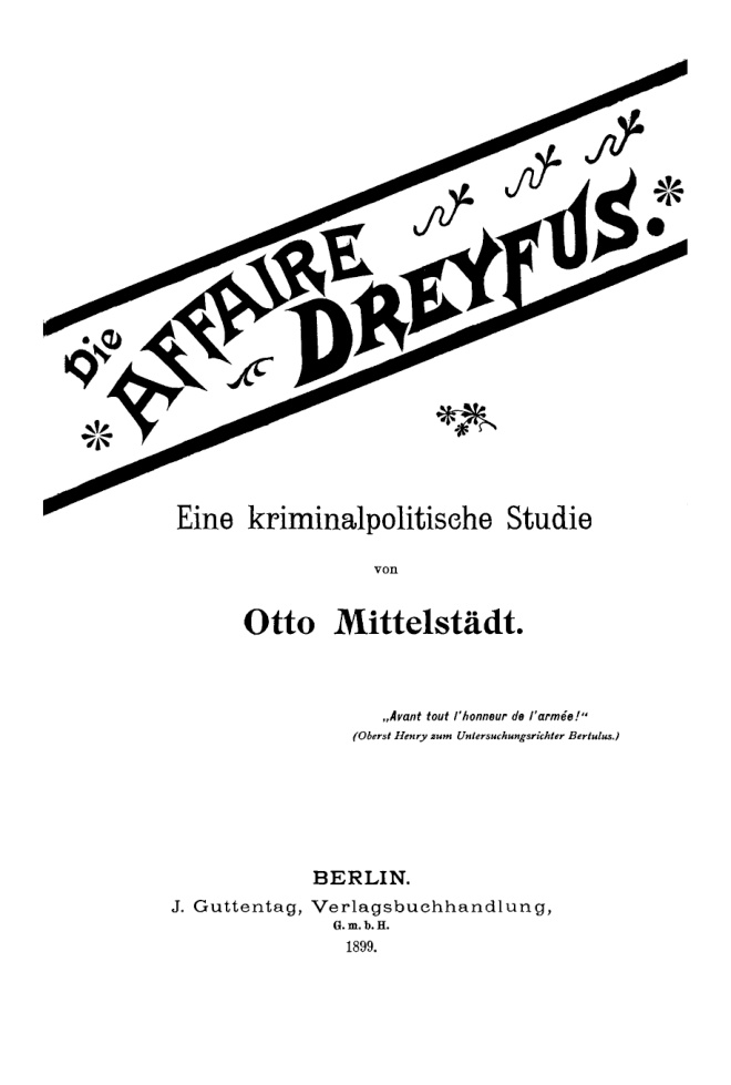 Die Affaire Dreyfus German Edition Otto Mittelstadt Kitap Kapağı