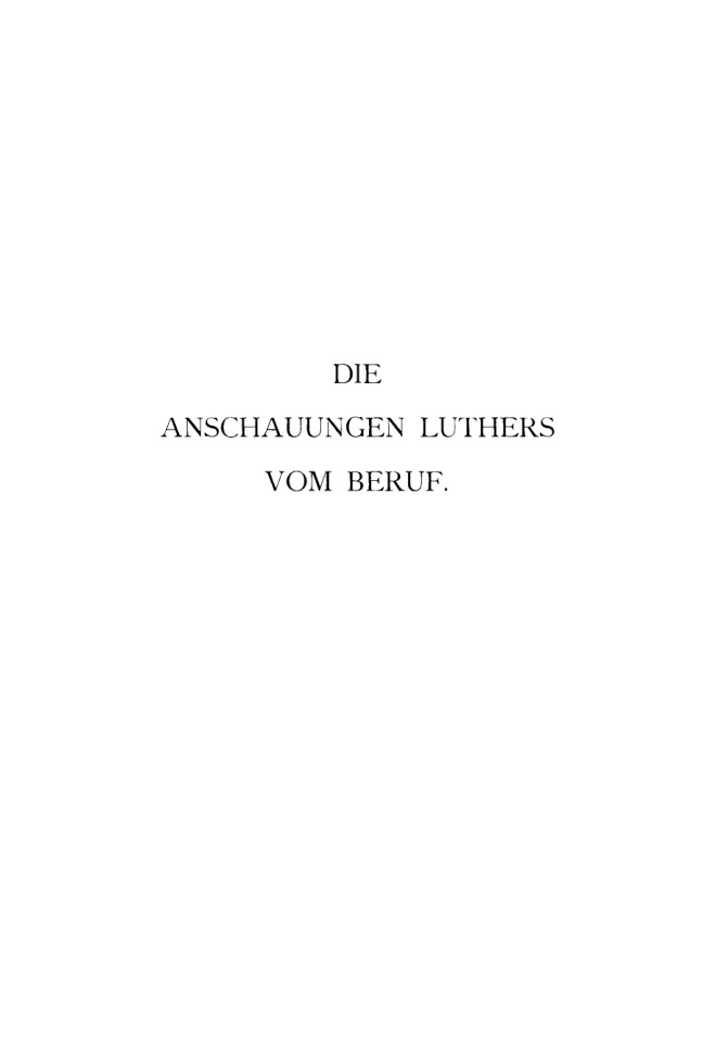 Die Anschauungen Luthers vom Beruf German Edition Karl Eger Kitap Kapağı
