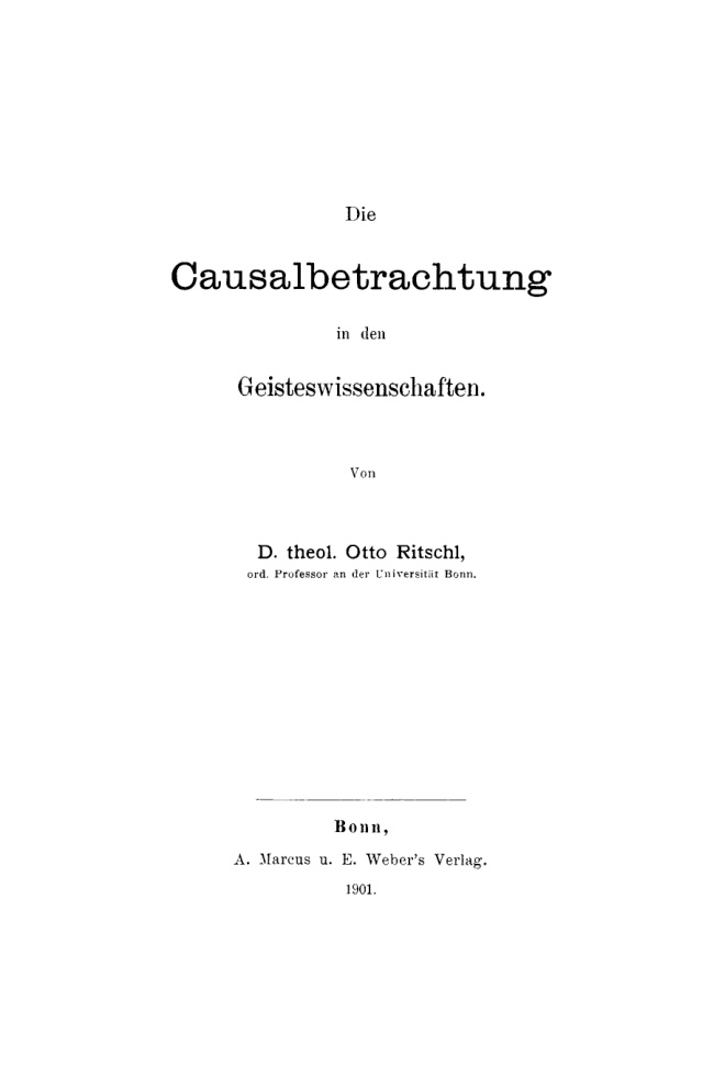 Die Causalbetrachtung in den Geisteswissenschaften PDF Download