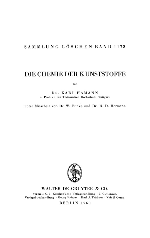 Die Chemie der Kunststoffe PDF Download