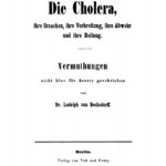 Die Cholera ihre Ursachen ihre Verbreitung ihre Abwehr und ihre Heilung German Edition Ludolph von Beckedorff Kitap Kapağı