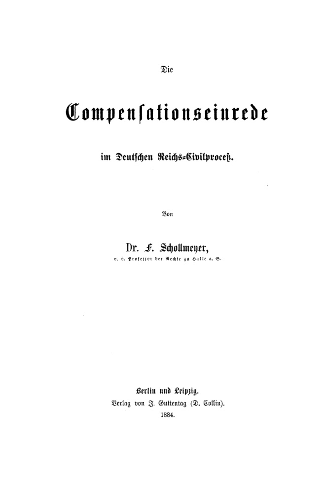 Die Compensationseinrede im Deutschen Reichs-Civilprocess PDF Download