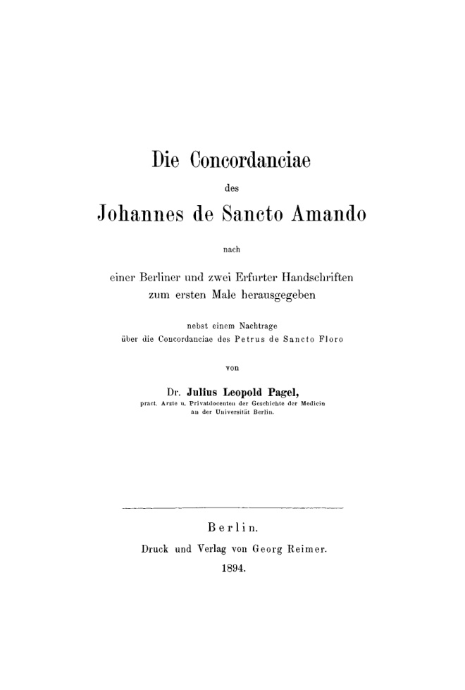 Die Concordanciae des Johannes de Sancto Amando PDF Download