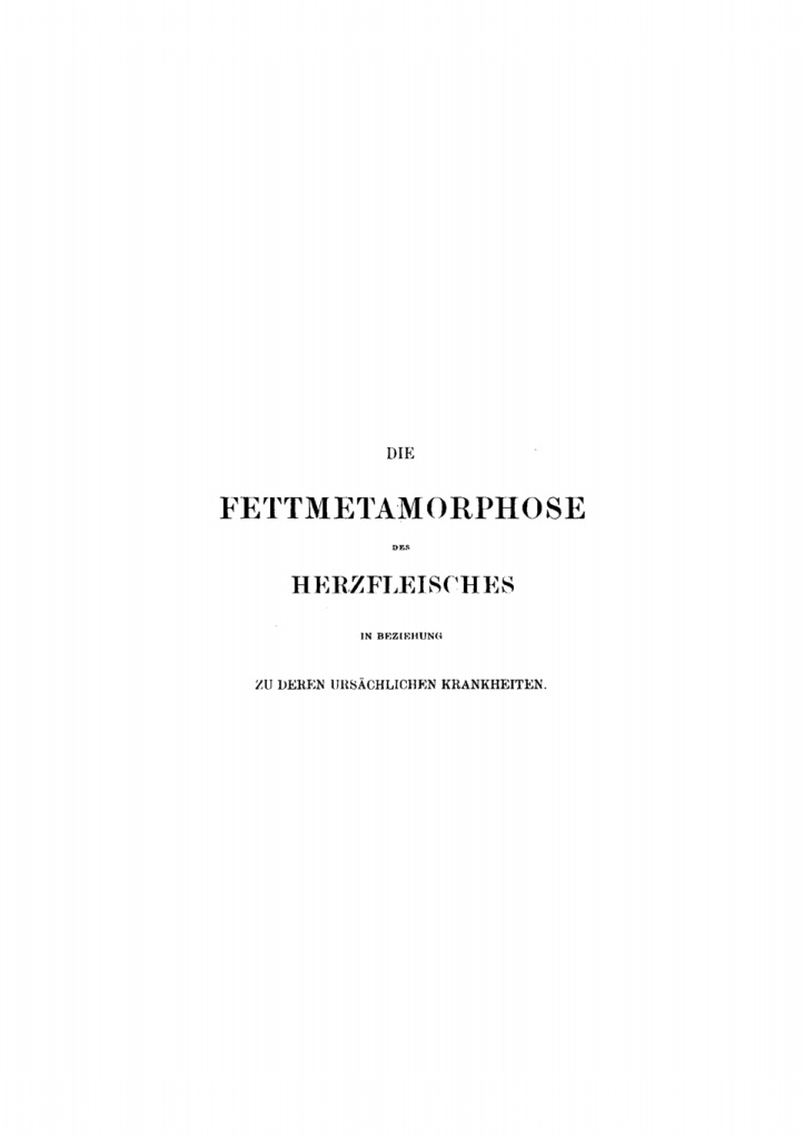 Die Fettmetamorphose des Herzfleisches in Beziehung zu deren ursachlichen Krankheiten German Edition E Wagner Kitap Kapağı