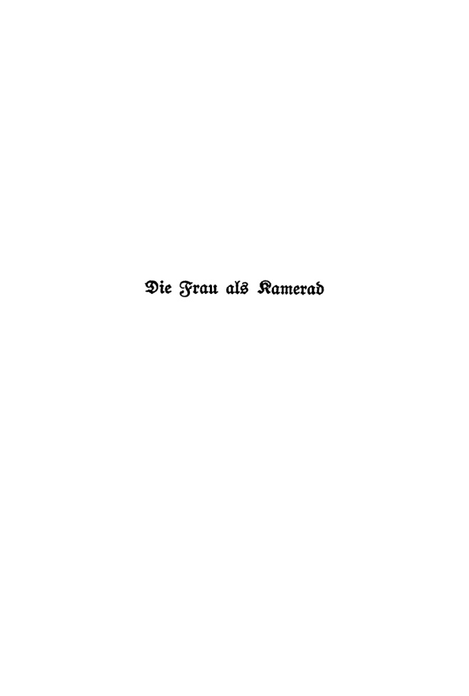 Die Frau als Kamerad German Edition Paul Krische Kitap Kapağı