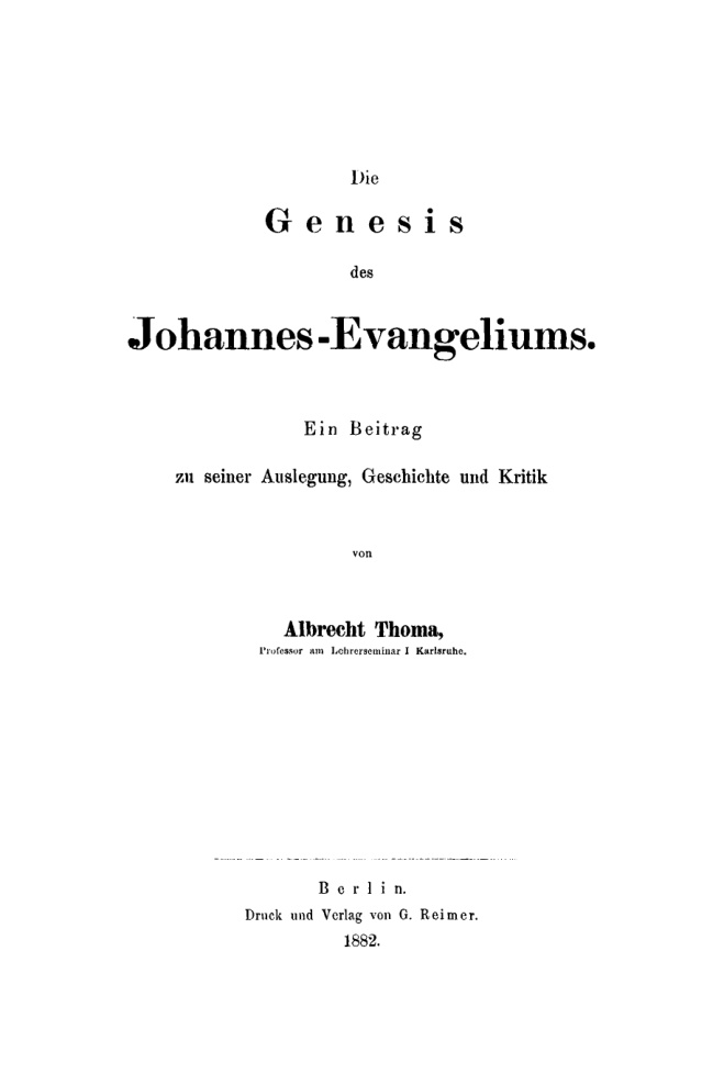 Die Genesis des Johannes-Evangeliums PDF Download