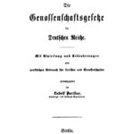 Die Genossenschaftsgesetze im Deutschen Reiche German Edition Ludolf Parisius Kitap Kapağı
