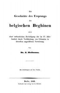 Die Geschichte des Ursprungs der belgischen Beghinen German Edition E Hallmann Kitap Kapağı
