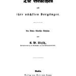 Die Gracchen und ihre nachsten Vorganger German Edition K W Nitzsch Kitap Kapağı