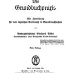 Die Grundbuchpraxis German Edition Gerhard Ricks Kitap Kapağı