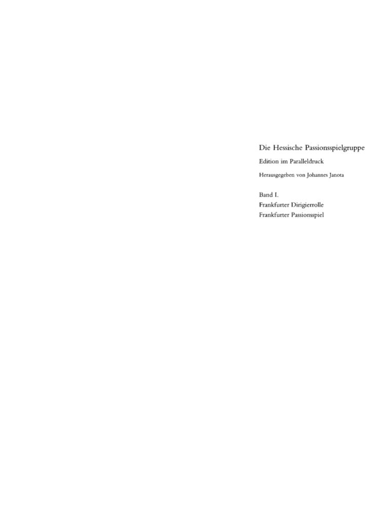 Die Hessische Passionsspielgruppe German Edition Johannes Janota Kitap Kapağı