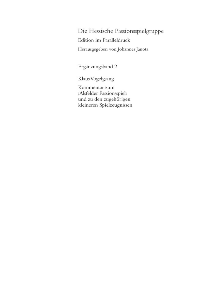 Die Hessische Passionsspielgruppe German Edition Klaus Vogelgsang Kitap Kapağı