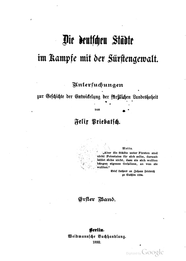 Die Hohenzollern und die Stadte der Mark im 15 Jahrhundert Felix Priebatsch Kitap Kapağı