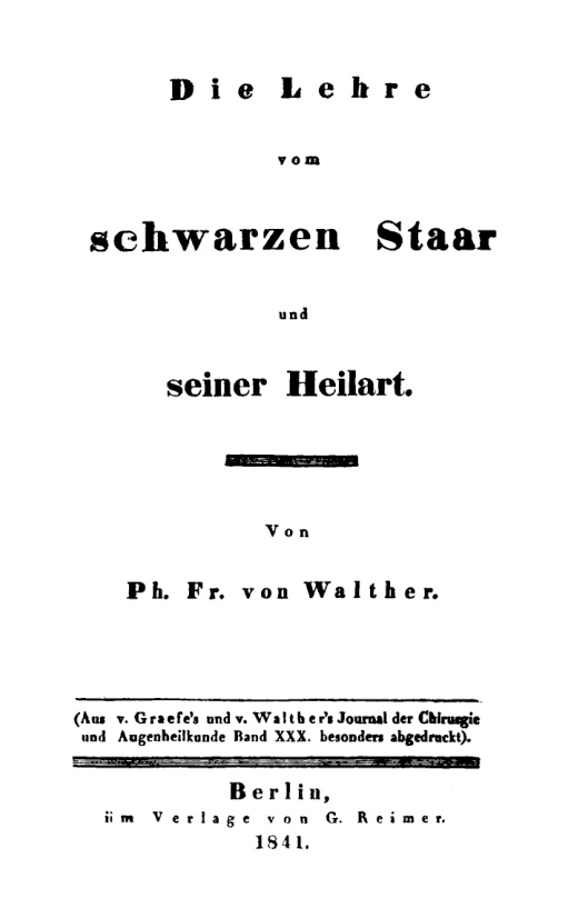 Die Lehre vom schwarzen Staar und seiner Heilart PDF Download