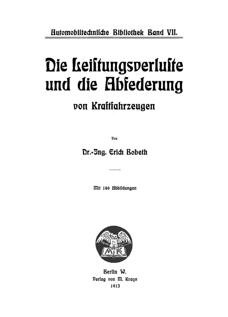 Die Leistungsverluste und die Abfederung von Kraftfahrzeugen PDF Download