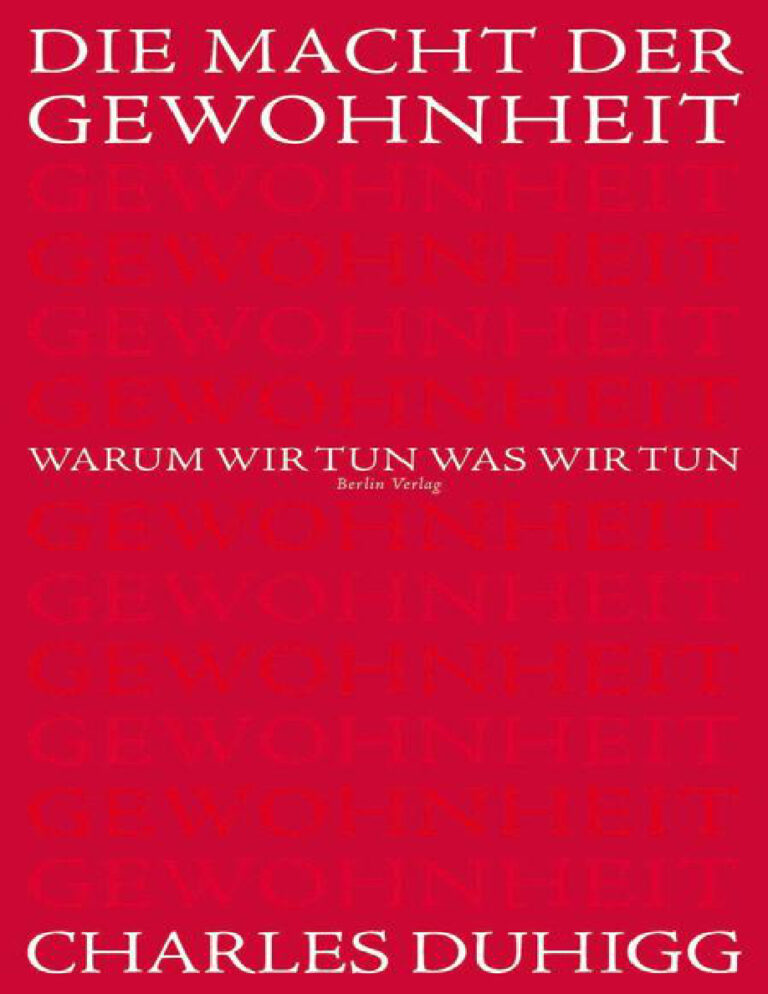 Die Macht der Gewohnheit German Edition Charles Duhigg Kitap Kapağı