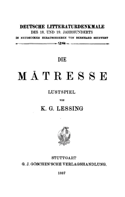 Die Matresse German Edition K G Lessing Kitap Kapağı