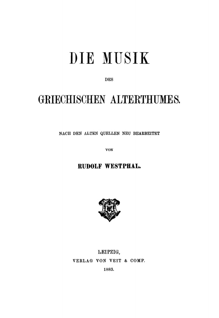 Die Musik des griechischen Alterthumes German Edition Rudolph Westphal Kitap Kapağı
