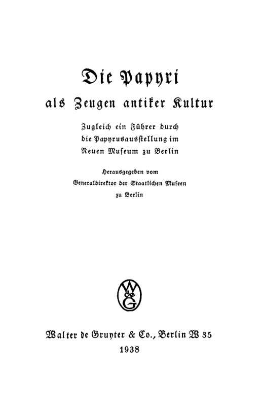 Die Papyri als Zeugen antiker Kultur German Edition Wilhelm Schubart Kitap Kapağı