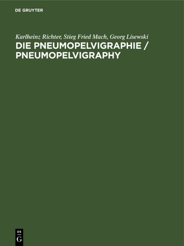 Die Pneumopelvigraphie Pneumopelvigraphy German Edition Karlheinz Richter Kitap Kapağı