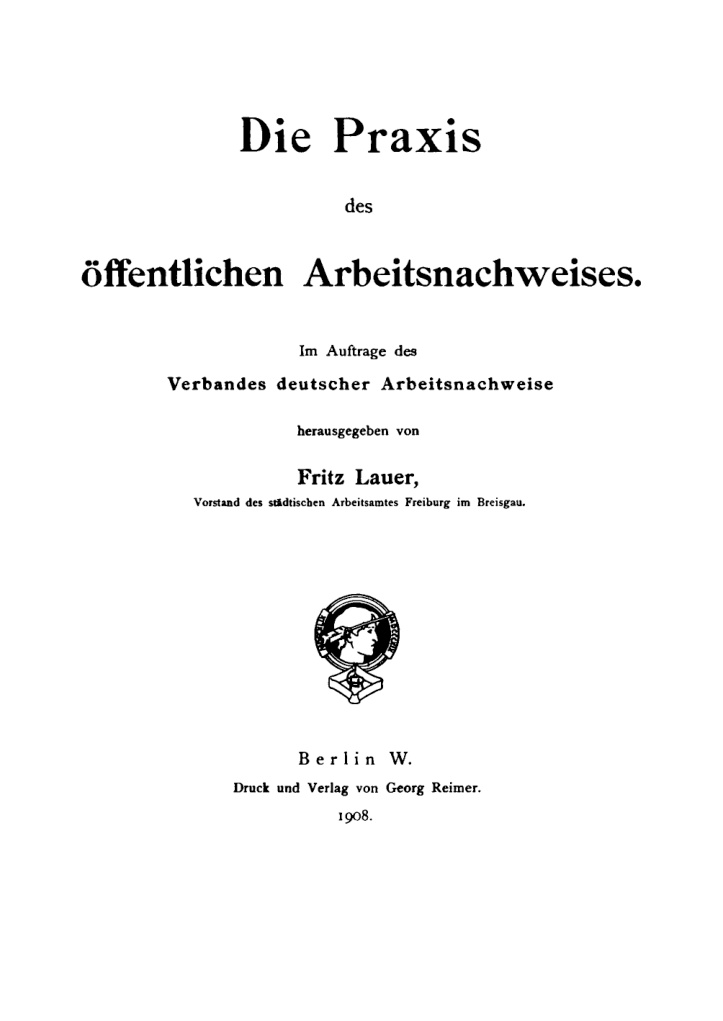 Die Praxis des offentlichen Arbeitsnachweises German Edition Fritz Lauer Kitap Kapağı