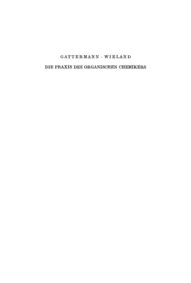 Die Praxis des organischen Chemikers German Edition L Gattermann Kitap Kapağı