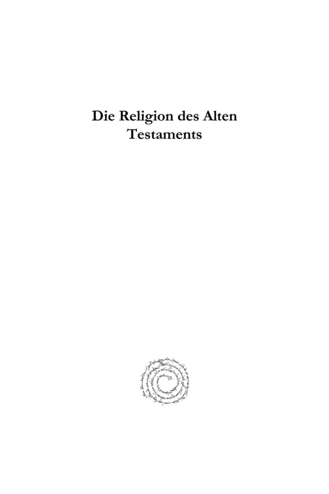 Die Religion des Alten Testaments German Edition Karl Marti Kitap Kapağı