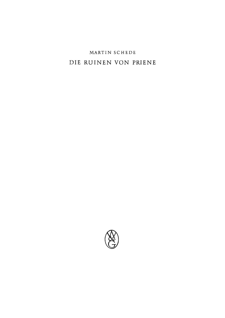 Die Ruinen von Priene German Edition Martin Schede Kitap Kapağı