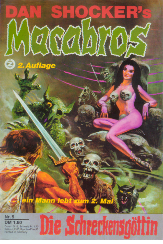 Die Schreckensgottin German Edition Dan Shocker Kitap Kapağı