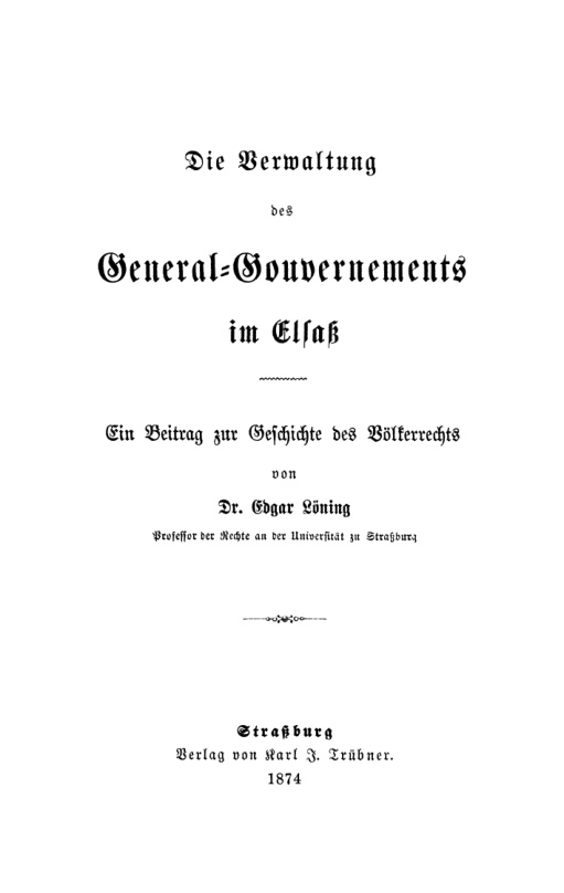 Die Verwaltung des General Gouvernements im Elsass German Edition Edgar Loning Kitap Kapağı
