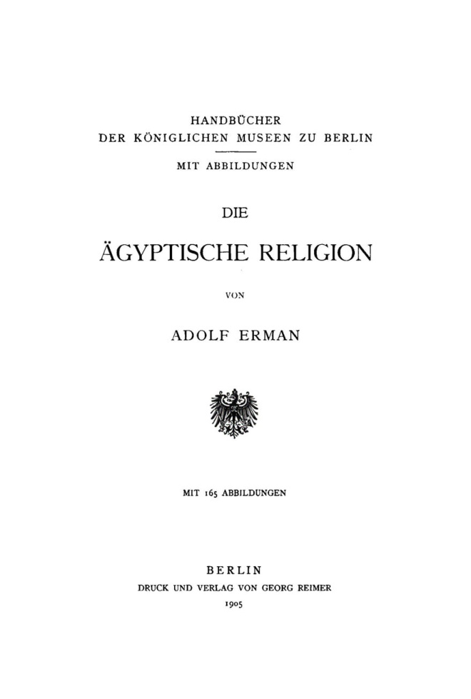 Die agyptische Religion German Edition Adolf Erman Kitap Kapağı