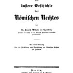 Die aussere Geschichte des Romischen Rechtes German Edition Friedrich Wilhelm Tigerstrom Kitap Kapağı