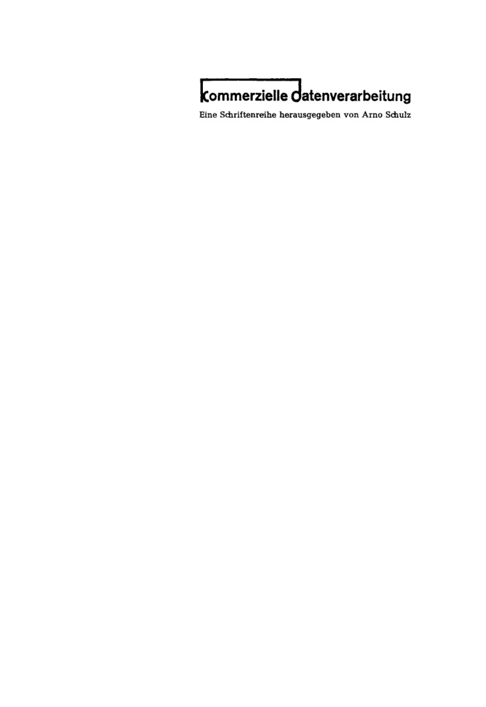 Die betriebliche Planung und Kontrolle mit elektronischer Datenverarbeitung PDF Download
