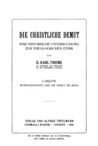 Die christliche Demut German Edition Karl Thieme Kitap Kapağı