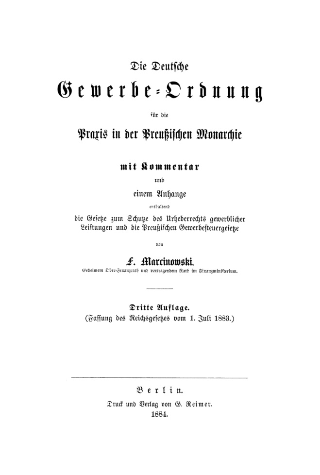 Die deutsche Gewerbe-Ordnung für die Praxis in der preußischen Monarchie PDF Download