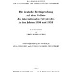 Die deutsche Rechtsprechung auf dem Gebiete des internationalen German Edition Franz Gamillscheg Kitap Kapağı