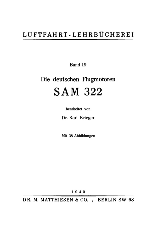 Die deutschen Flugmotoren SAM 322 PDF Download