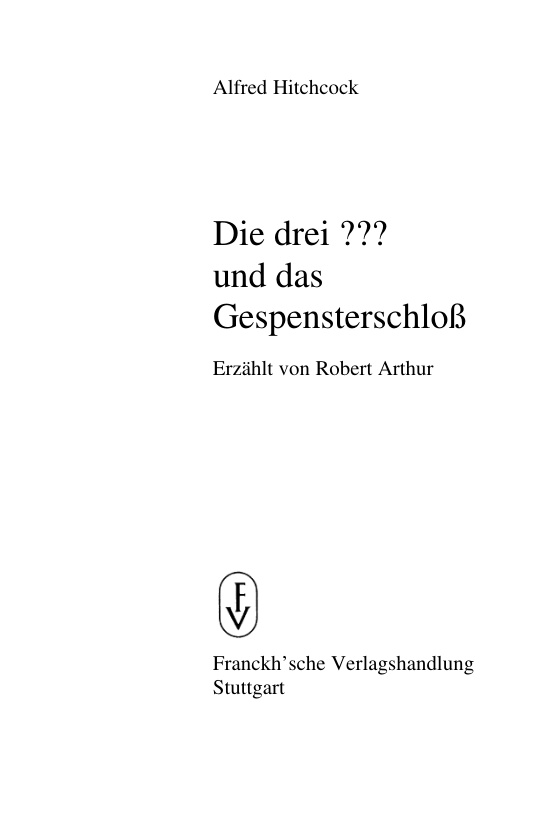 Die drei und das Gespensterschloss German Edition Arthur Robert Kitap Kapağı