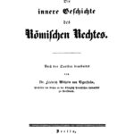 Die innere Geschichte des Romischen Rechts German Edition Friedrich Wilhelm Tigerstrom Kitap Kapağı